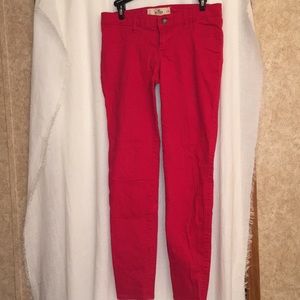 Red Hollister skinny jeans